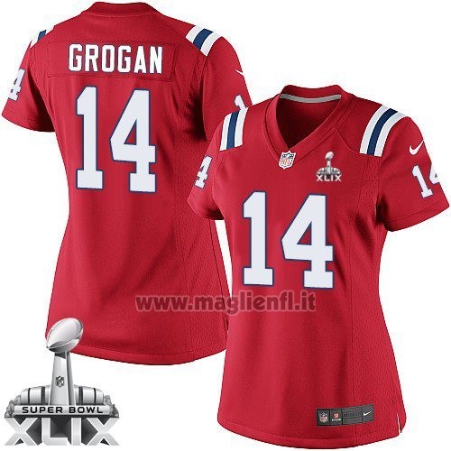 Maglia NFL Game Donna New England Patriots Grogan Rosso